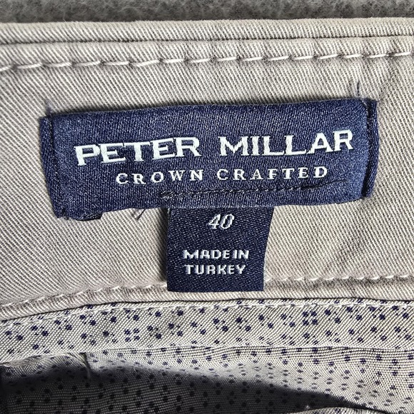 Peter Millar Pants Mens 40 Gray Gale Crown Crafted Stretch Chino Golf Casual New - Picture 3 of 14